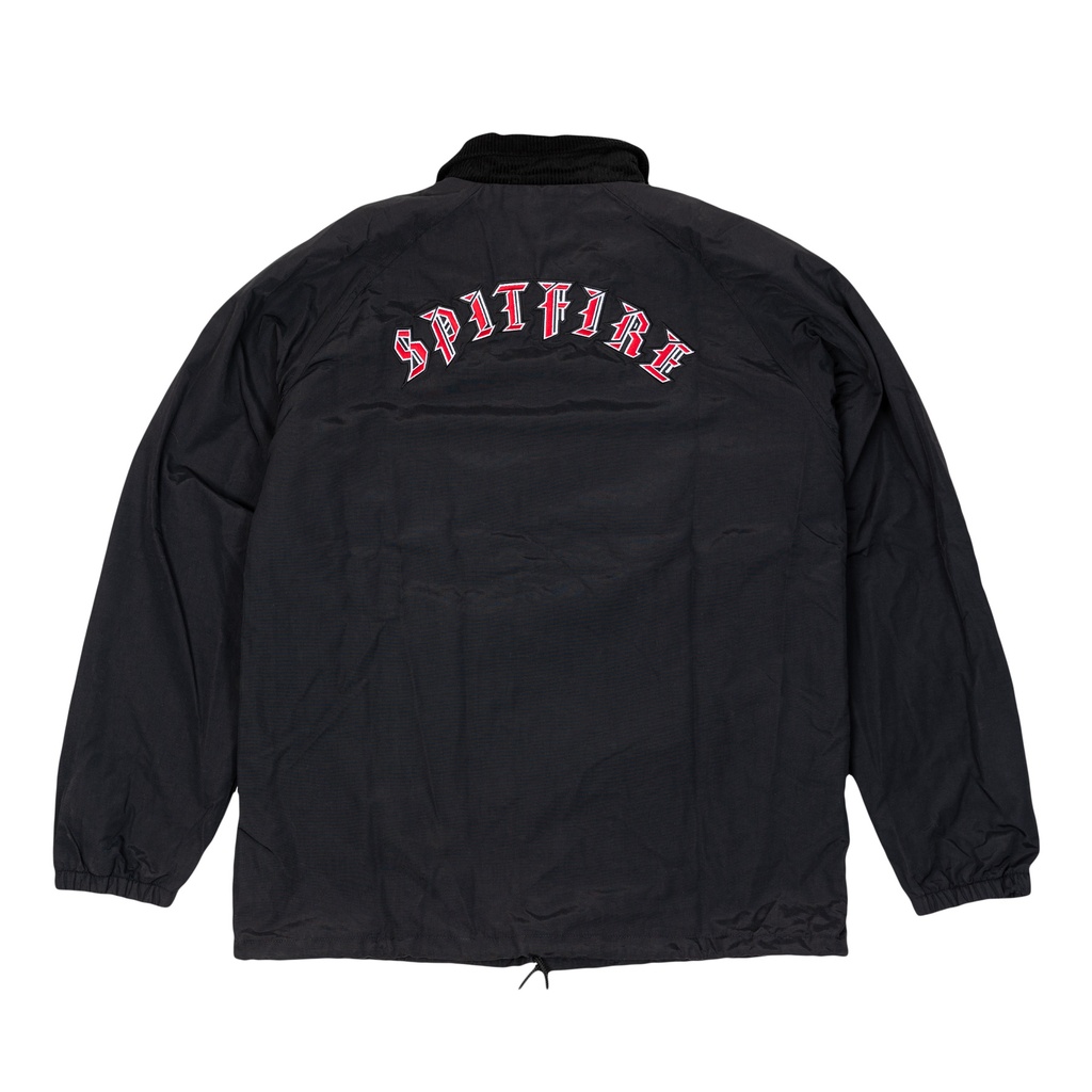 Old E Emb Jacket - Black with red/white
