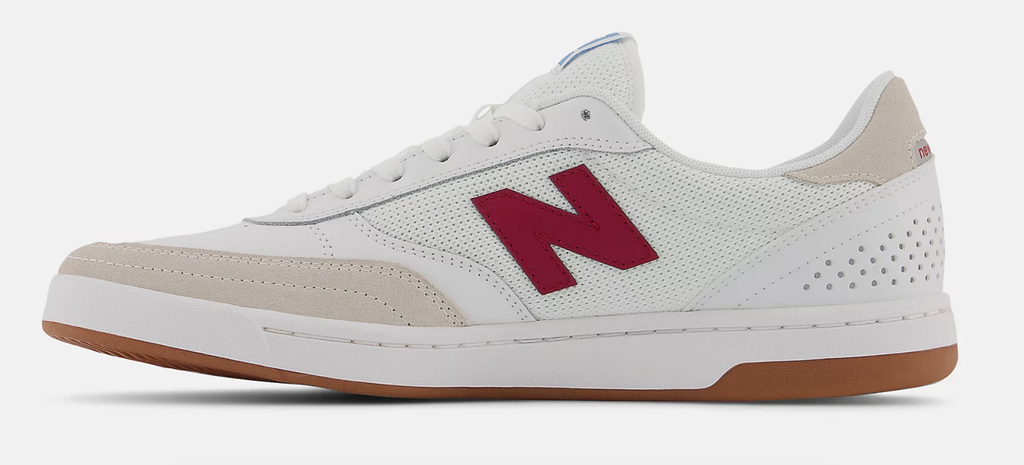 NB Numeric 440 - White with burgundy