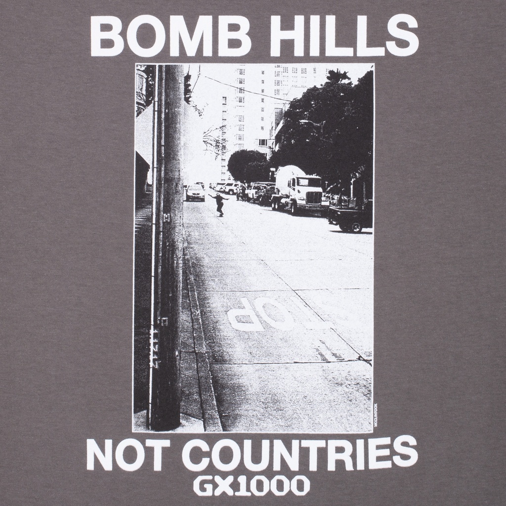 Bomb Hills Not Countries Tee - Charcoal