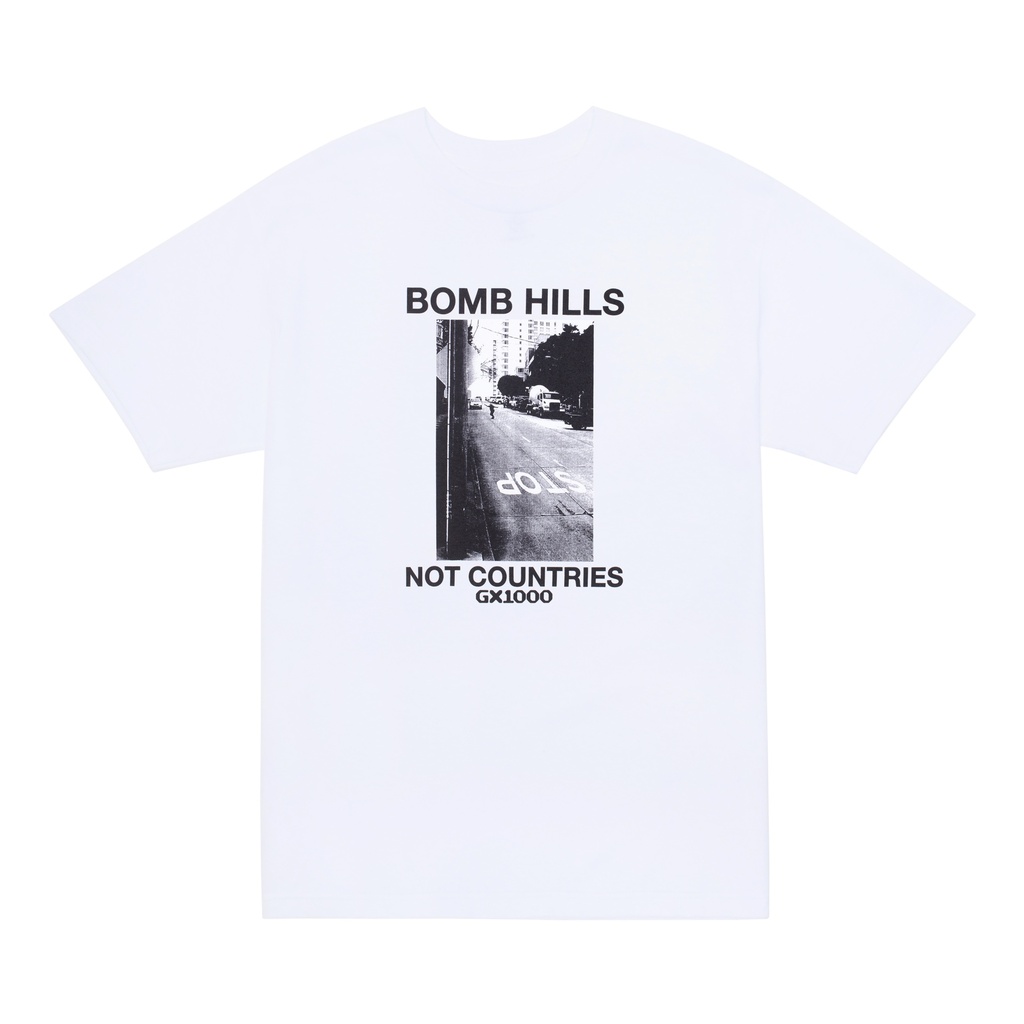 GX1000 Bomb Hills Not Countries Tee - White