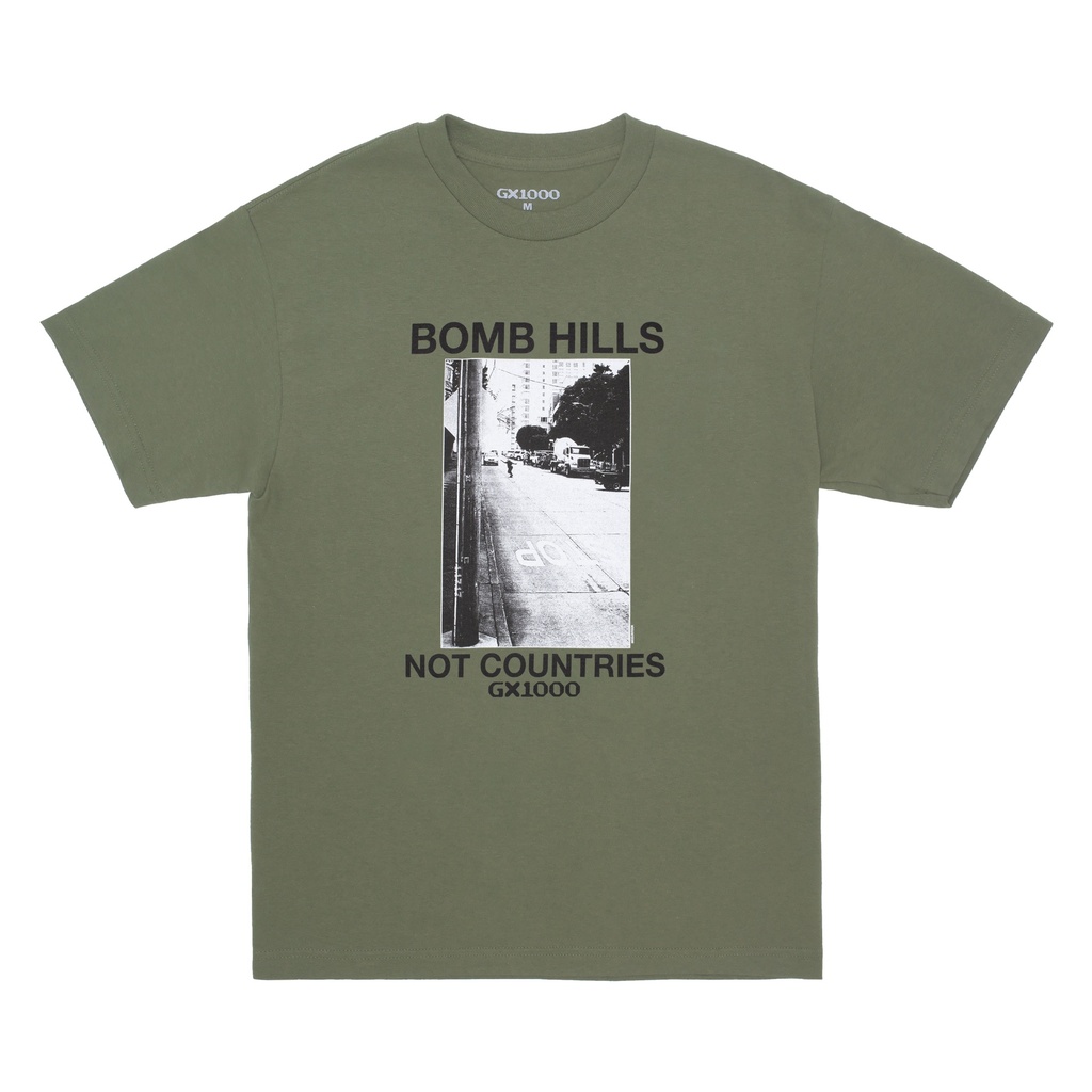 GX1000 Bomb Hills Not Countries Tee - Military Green