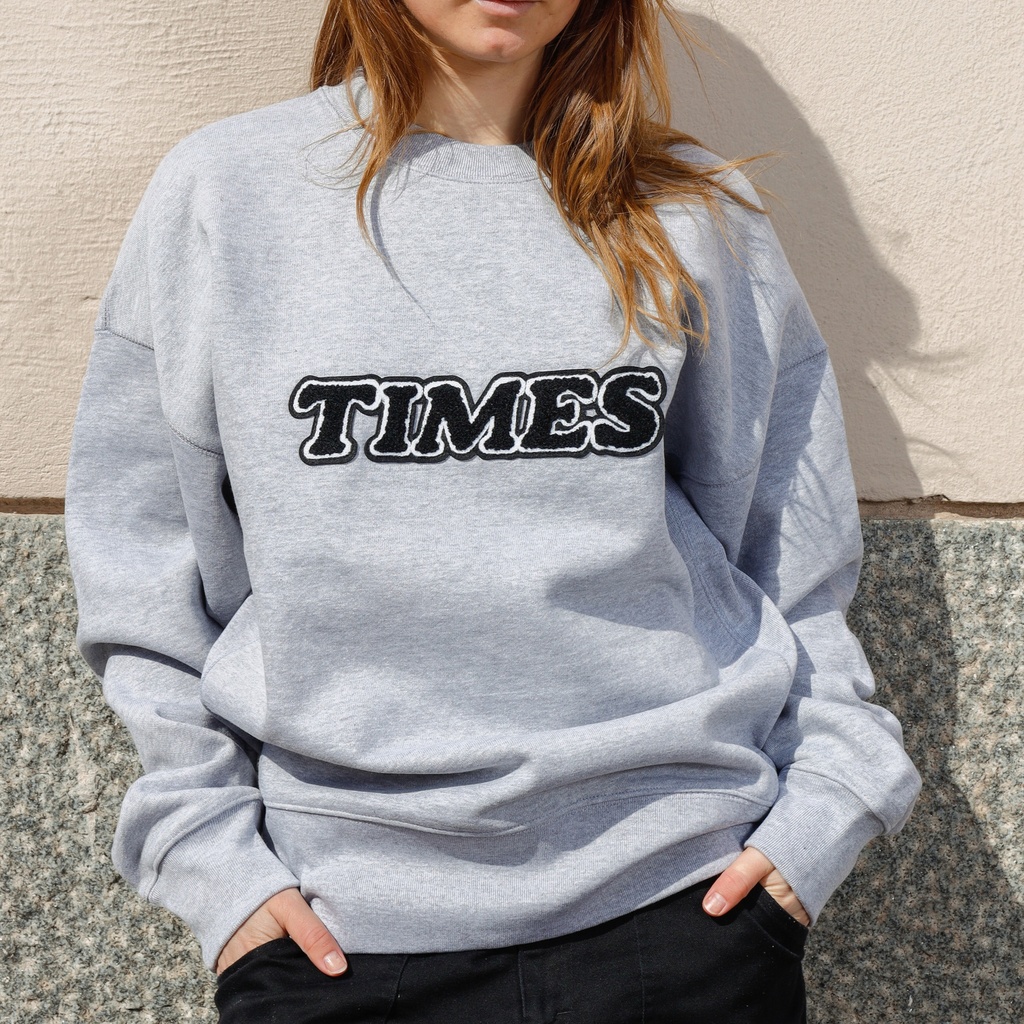 Times Heavy Furry Crewneck - Heather Grey