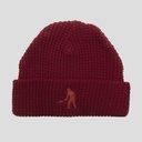 Pass-Port Organic Cotton Waffle Knit Beanie - Maroon