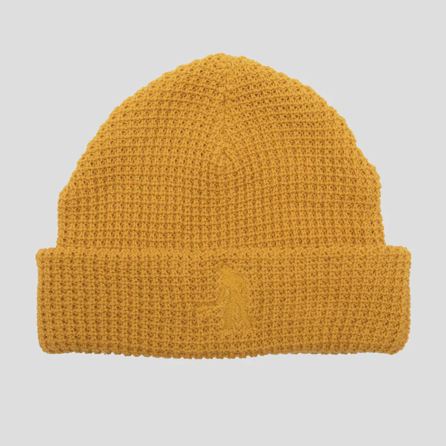 Pass-Port Organic Cotton Waffle Knit Beanie - Marigold