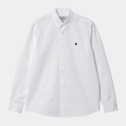 Carhartt WIP L/s Madison Shirt - White / Black