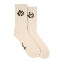 Magenta Plant Socks - Natural