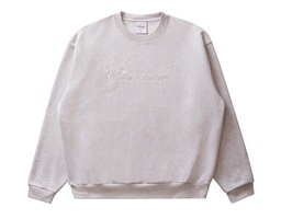 Grand Collection Embroidered Crewneck - Ash