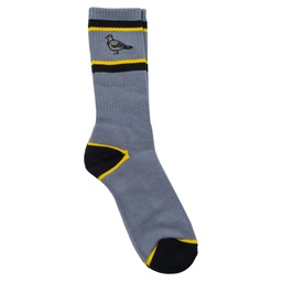 Antihero Basic Pigeon EMB Socks - Grey/Black/Yellow